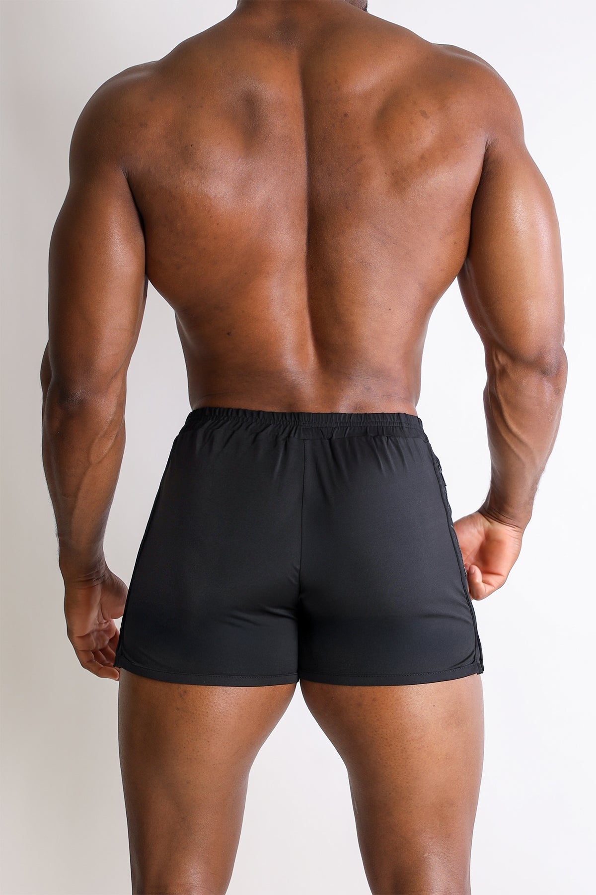 JJ Malibu 2.5" Side Split Booty Shorts - Black - DealByEthan.gay loves JJ Malibu