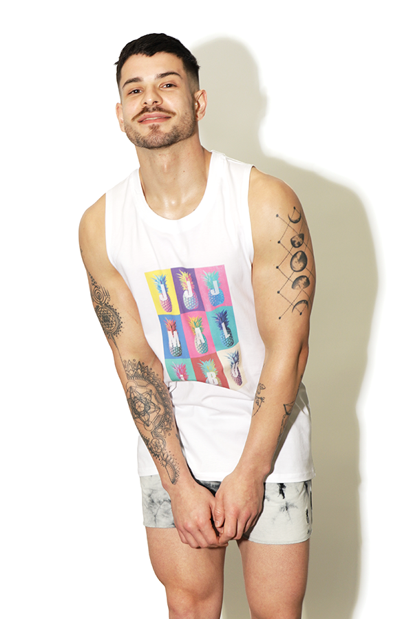 JJ Malibu Bad Boy Tank Top - Pineapple Pop Art - DealByEthan.gay loves JJ Malibu