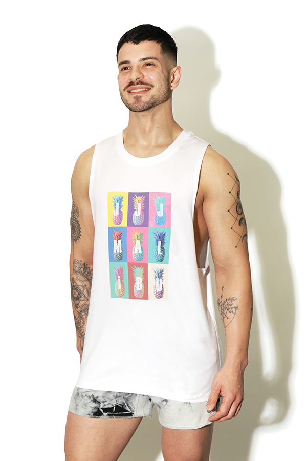 JJ Malibu Bad Boy Tank Top - Pineapple Pop Art - DealByEthan.gay loves JJ Malibu