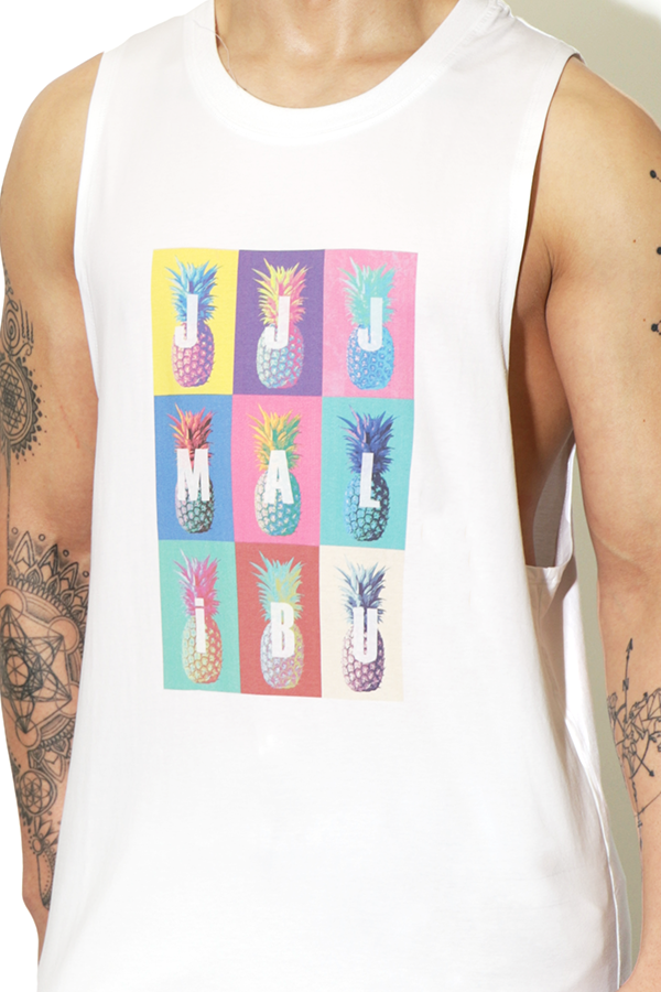 JJ Malibu Bad Boy Tank Top - Pineapple Pop Art - DealByEthan.gay loves JJ Malibu