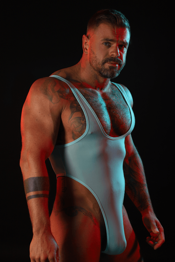 JJ Malibu Breaking-Hearts Bodysuit - Pale Blue - DealByEthan.gay loves JJ Malibu