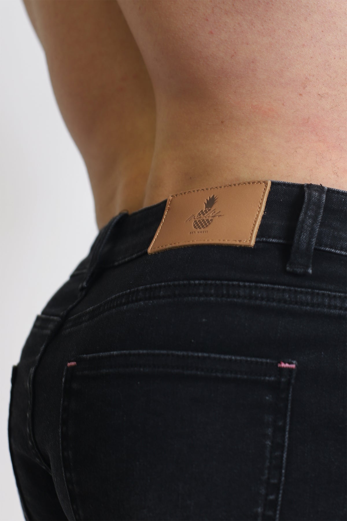 JJ Malibu Cheeky Summer 2.5" Denim Brief Shorts - Black - DealByEthan.gay loves JJ Malibu