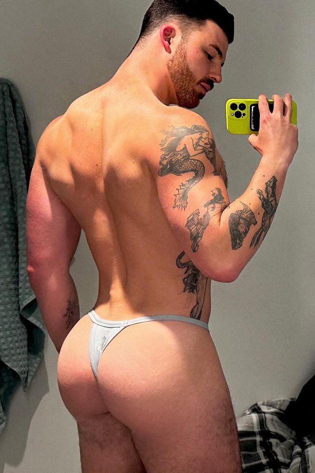 JJ Malibu Classic G-String Thong Ribbed - Glacier Grey - DealByEthan.gay loves JJ Malibu