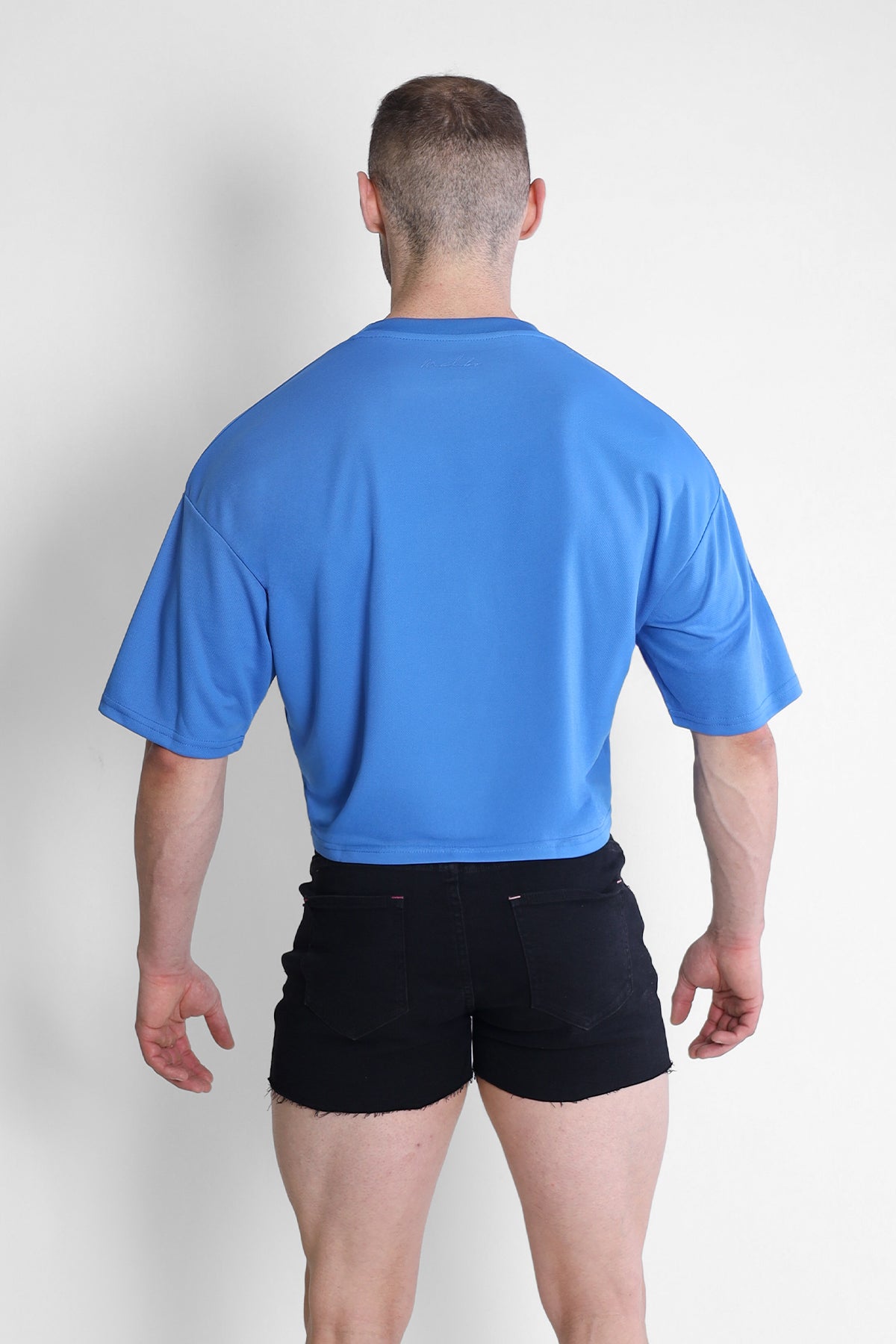 JJ Malibu Cool-Dry Oversized Relaxed Crop Top - Blue - DealByEthan.gay loves JJ Malibu