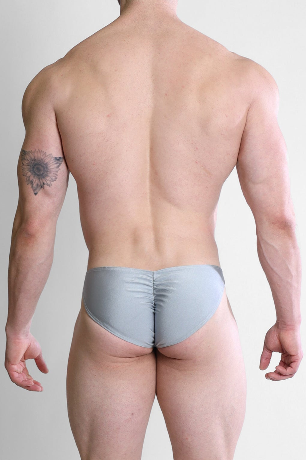 JJ Malibu Dynamic Classic Scrunch Butt Brief - Chrome Grey - DealByEthan.gay loves JJ Malibu