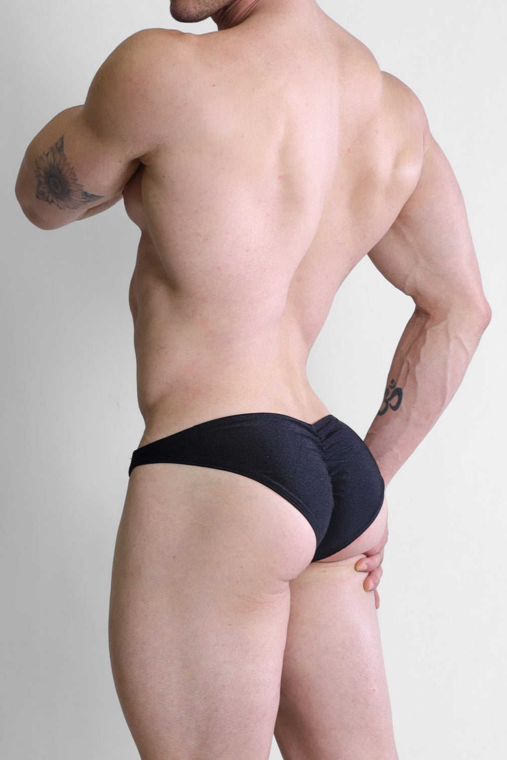 JJ Malibu Dynamic Classic Scrunch Butt Brief - Jet Black - DealByEthan.gay loves JJ Malibu
