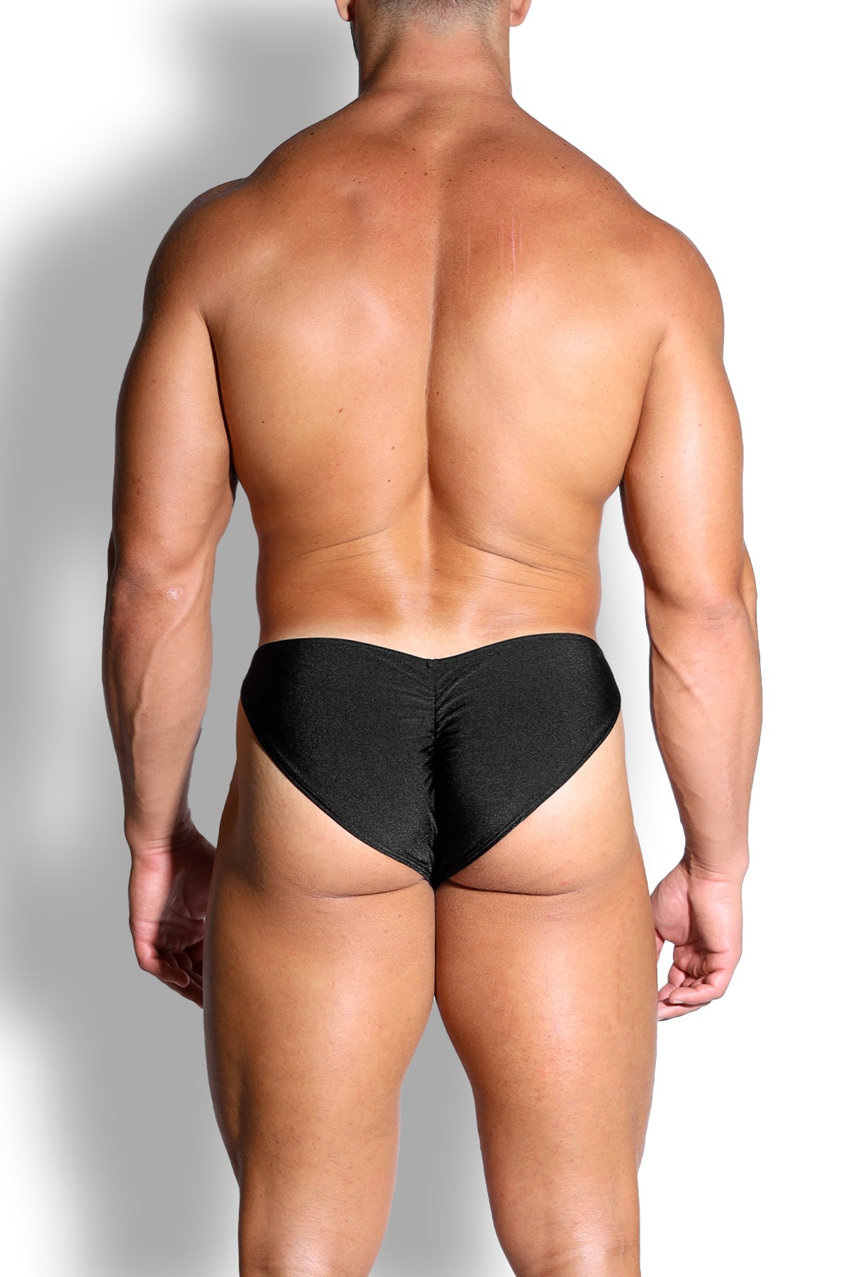 JJ Malibu Dynamic Classic Scrunch Butt Brief - Jet Black - DealByEthan.gay loves JJ Malibu