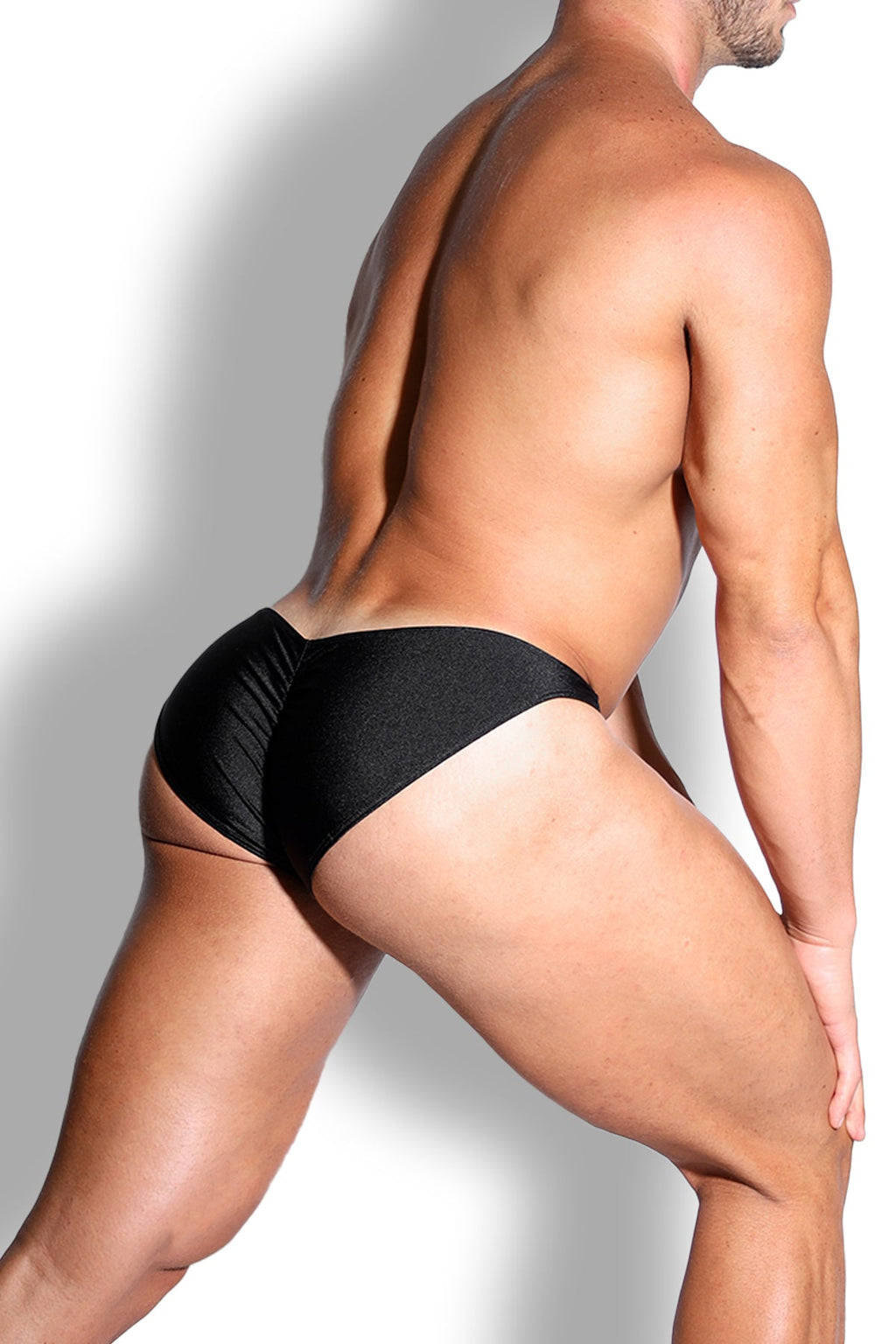 JJ Malibu Dynamic Classic Scrunch Butt Brief - Jet Black - DealByEthan.gay loves JJ Malibu