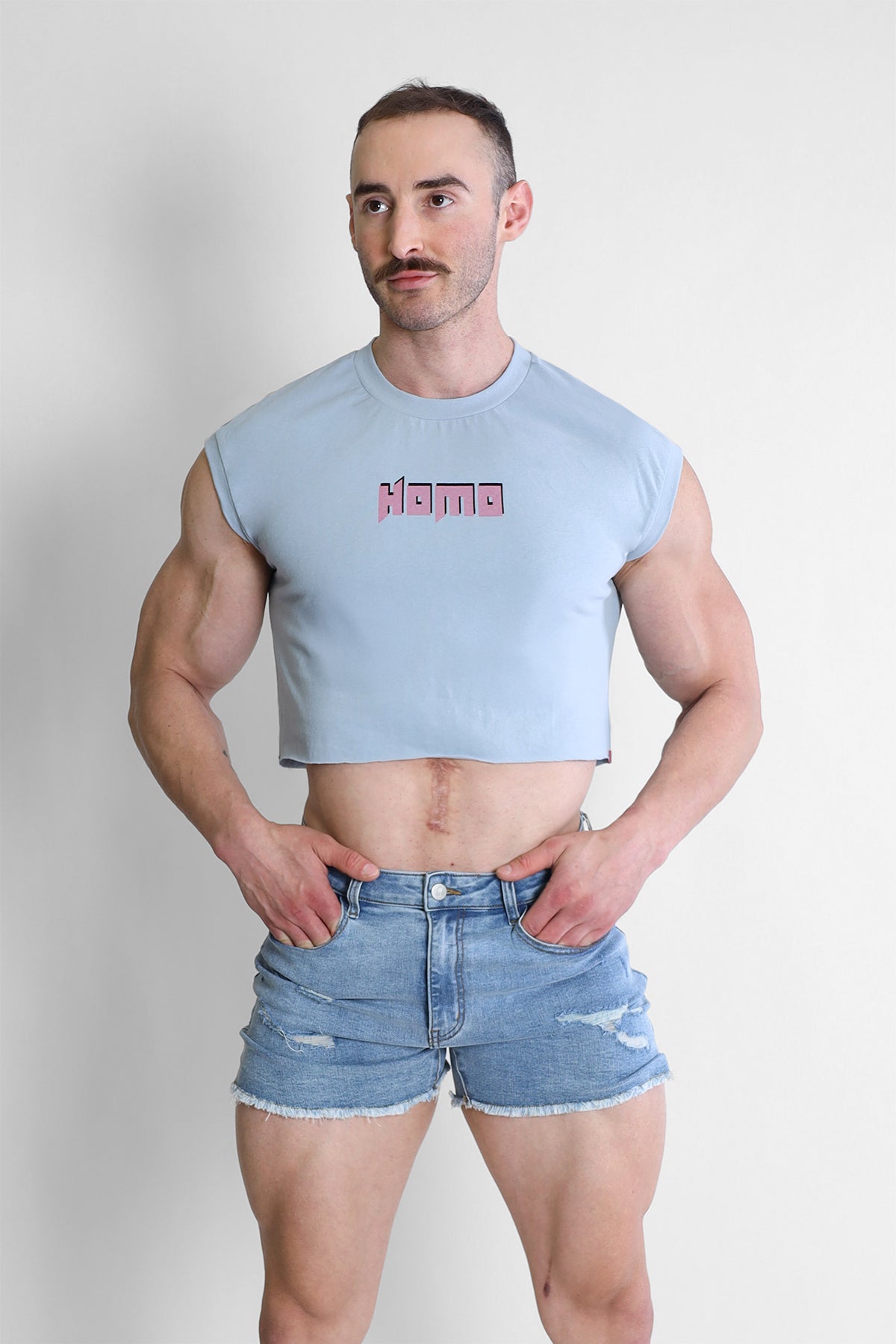 JJ Malibu Escapism Muscle-Fit Crop Tank - Homo