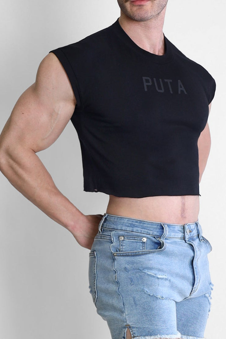 JJ Malibu Escapism Muscle-Fit Crop Tank - Puta