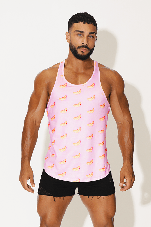 JJ Malibu Feel-Me Scoop Bottom Tank - Croissant - DealByEthan.gay loves JJ Malibu