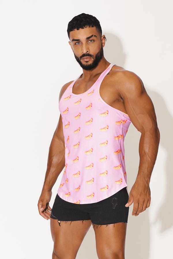 JJ Malibu Feel-Me Scoop Bottom Tank - Croissant - DealByEthan.gay loves JJ Malibu