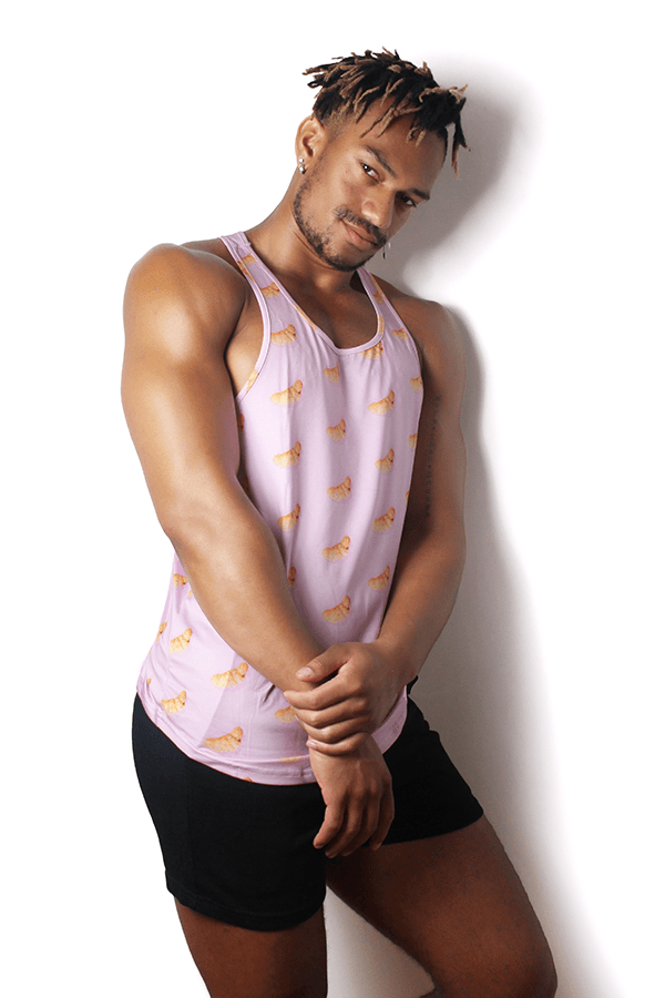 JJ Malibu Feel-Me Scoop Bottom Tank - Croissant - DealByEthan.gay loves JJ Malibu