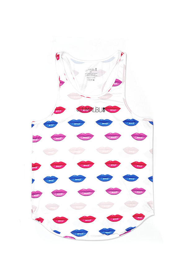 JJ Malibu Feel-Me Scoop Bottom Tank - Lips - DealByEthan.gay loves JJ Malibu
