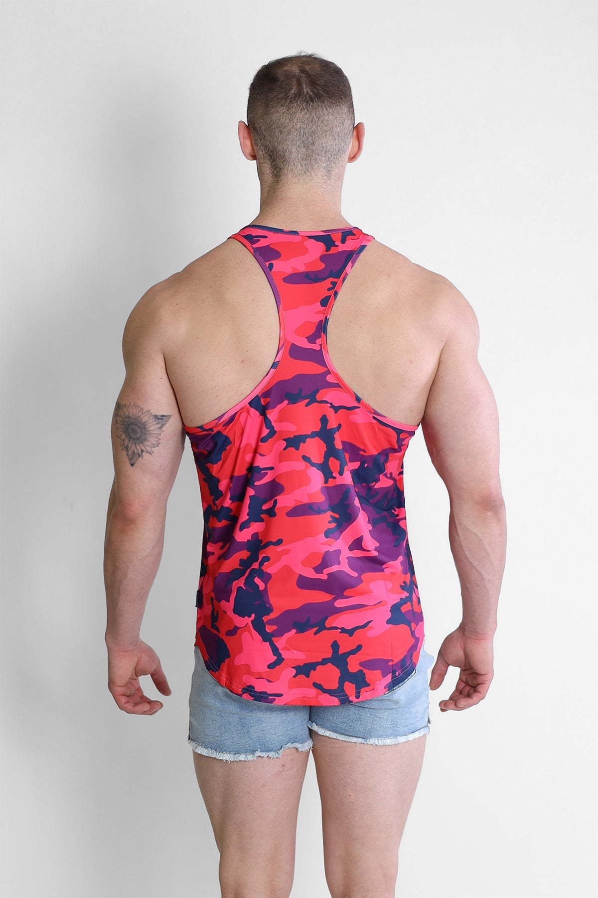 JJ Malibu Feel-Me Scoop Bottom Tank - Purple Camo - DealByEthan.gay loves JJ Malibu