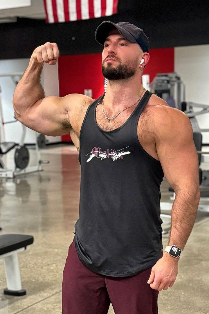JJ Malibu Feel-Me Scoop Bottom Tank - Reaching Hands - DealByEthan.gay loves JJ Malibu