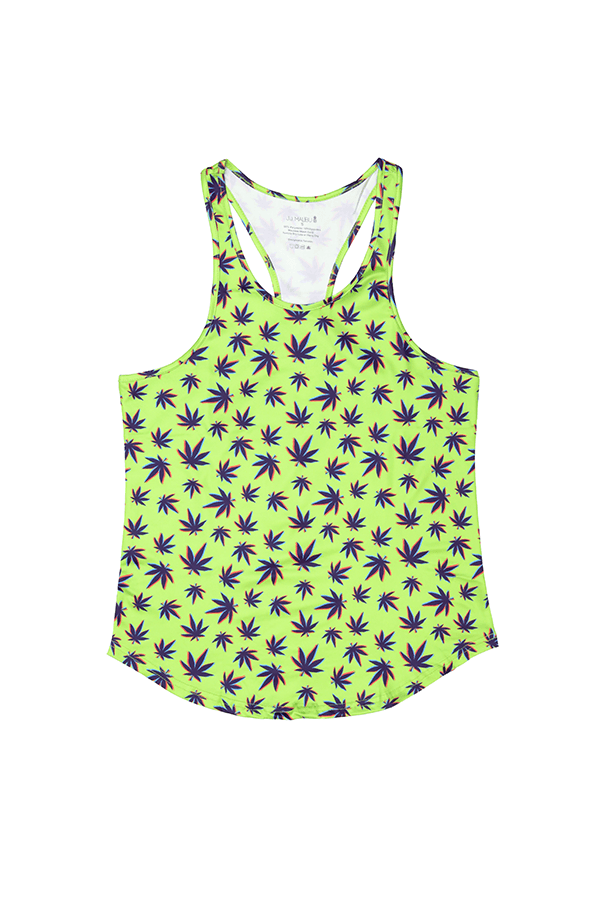 JJ Malibu Feel-Me Scoop Bottom Tank - Weed - DealByEthan.gay loves JJ Malibu
