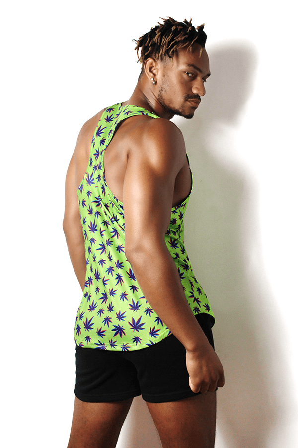 JJ Malibu Feel-Me Scoop Bottom Tank - Weed - DealByEthan.gay loves JJ Malibu