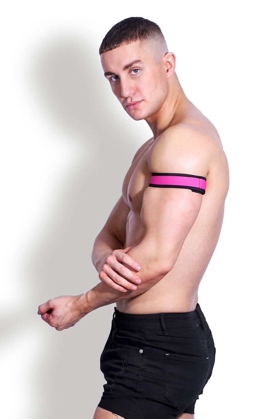 JJ Malibu Festival Velcro Arm Straps - Hot Pink - DealByEthan.gay loves JJ Malibu