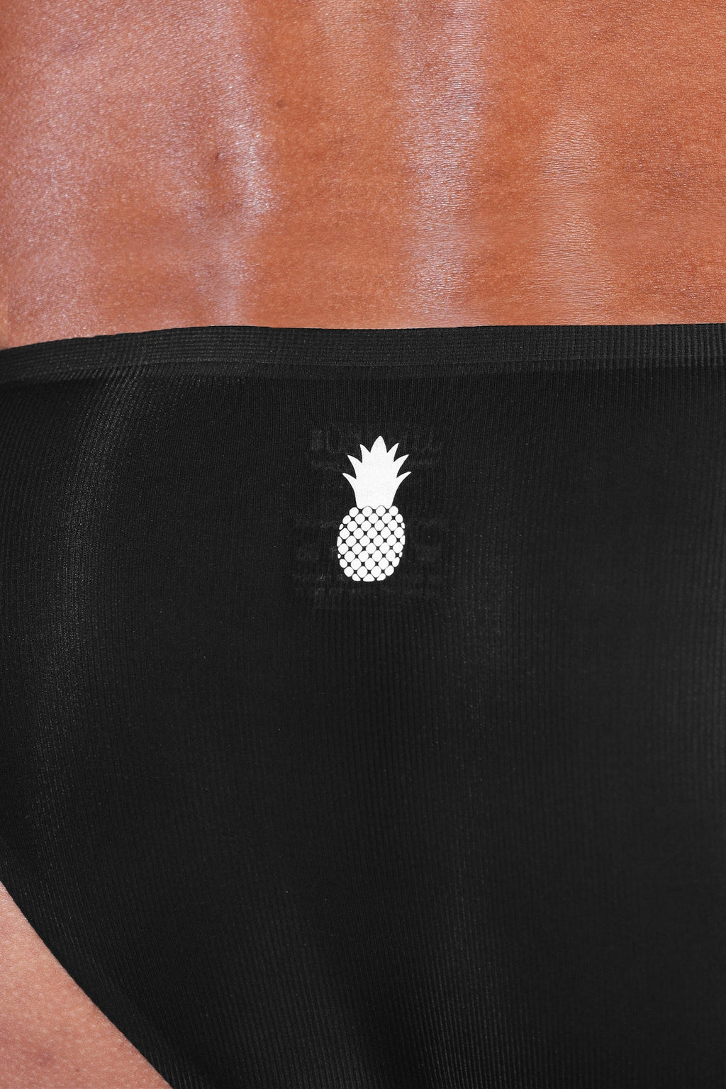 JJ Malibu Flawless Seamless Bikini Briefs with Mesh Cutout - Midnight Black - DealByEthan.gay loves JJ Malibu