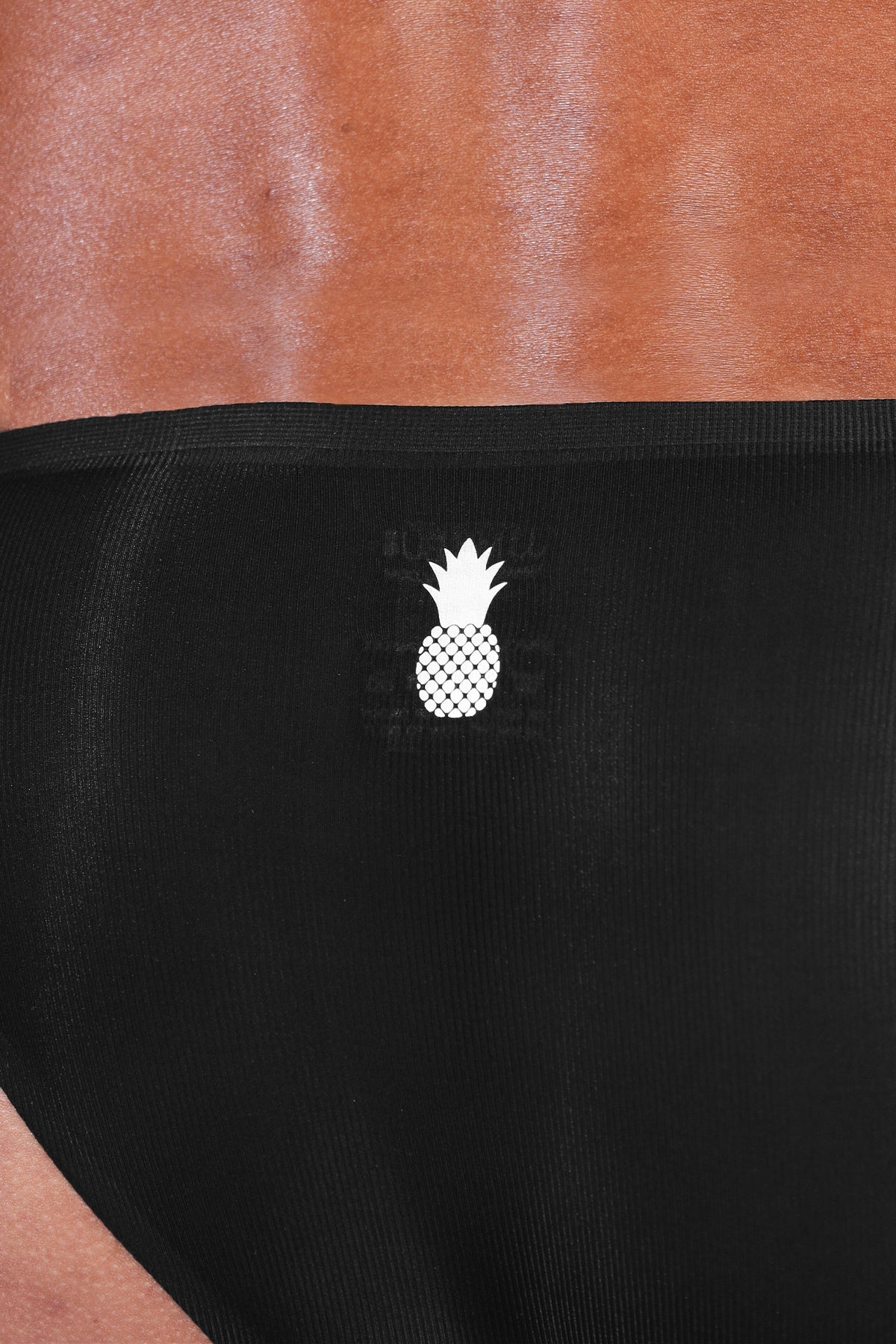 JJ Malibu Flawless Seamless Bikini Briefs with Mesh Cutout - Midnight Black - DealByEthan.gay loves JJ Malibu