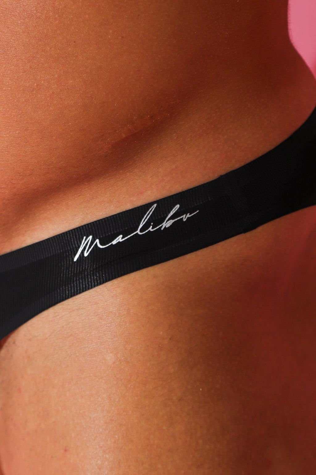 JJ Malibu Flawless Seamless Bikini Briefs with Mesh Cutout - Midnight Black - DealByEthan.gay loves JJ Malibu