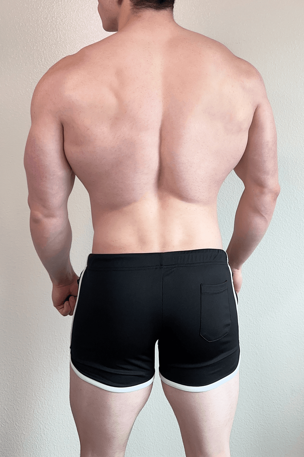 JJ Malibu For-the-Night 4" Gym Short Shorts with Drawstring - Midnight Black - DealByEthan.gay loves JJ Malibu
