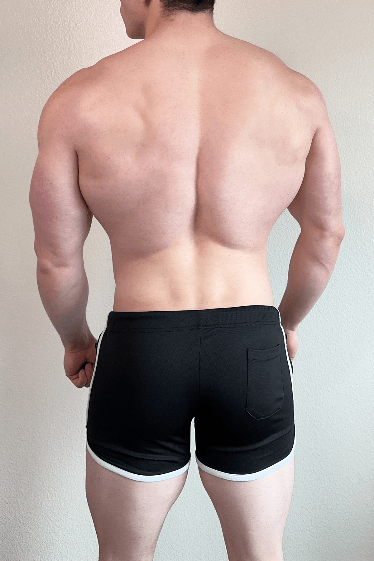 JJ Malibu For-the-Night 4" Gym Short Shorts with Drawstring - Midnight Black - DealByEthan.gay loves JJ Malibu