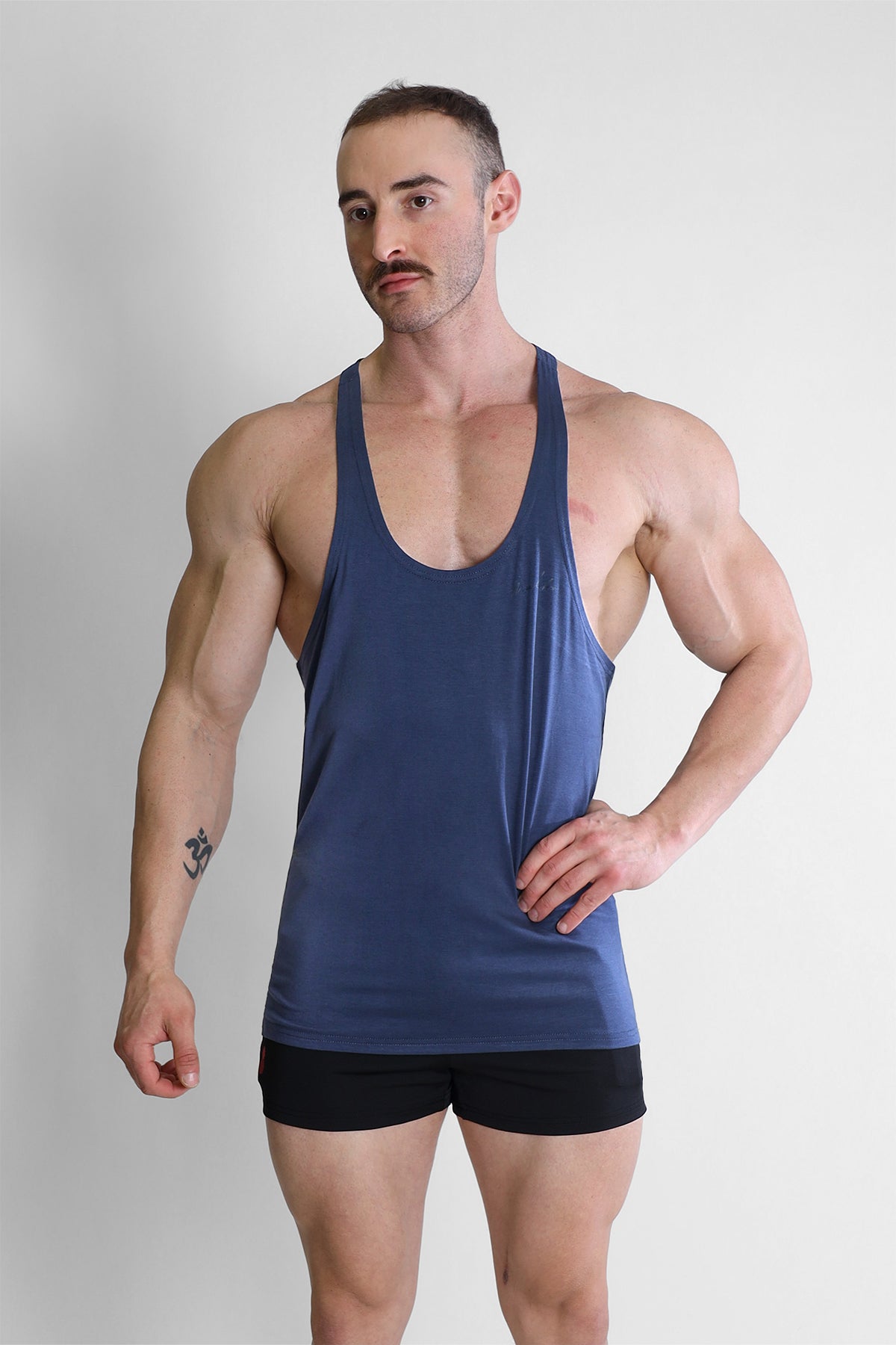 JJ Malibu Gym Bae Classic Workout Stringer - Navy - DealByEthan.gay loves JJ Malibu