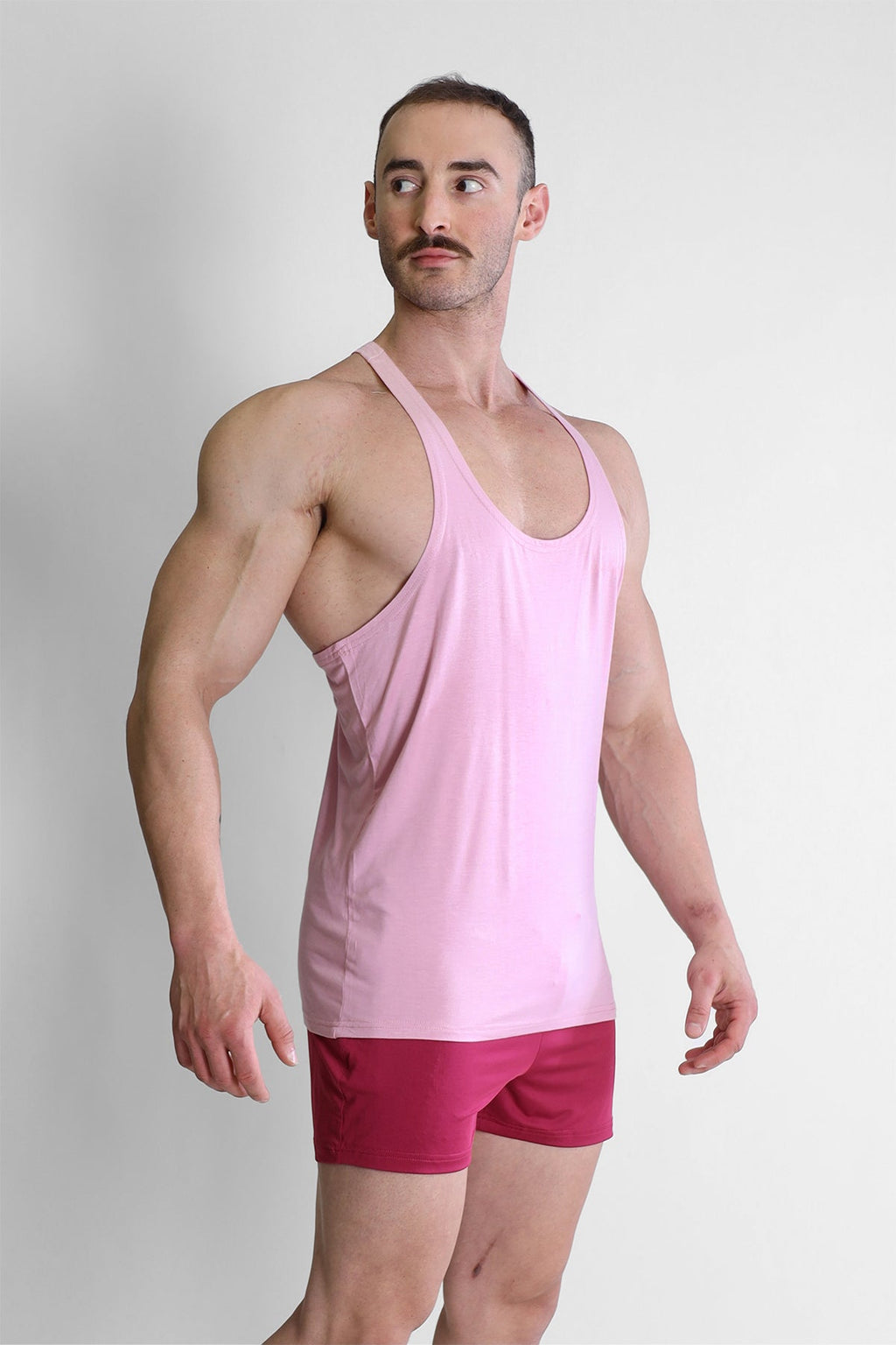 JJ Malibu Gym Bae Classic Workout Stringer - Pink - DealByEthan.gay loves JJ Malibu