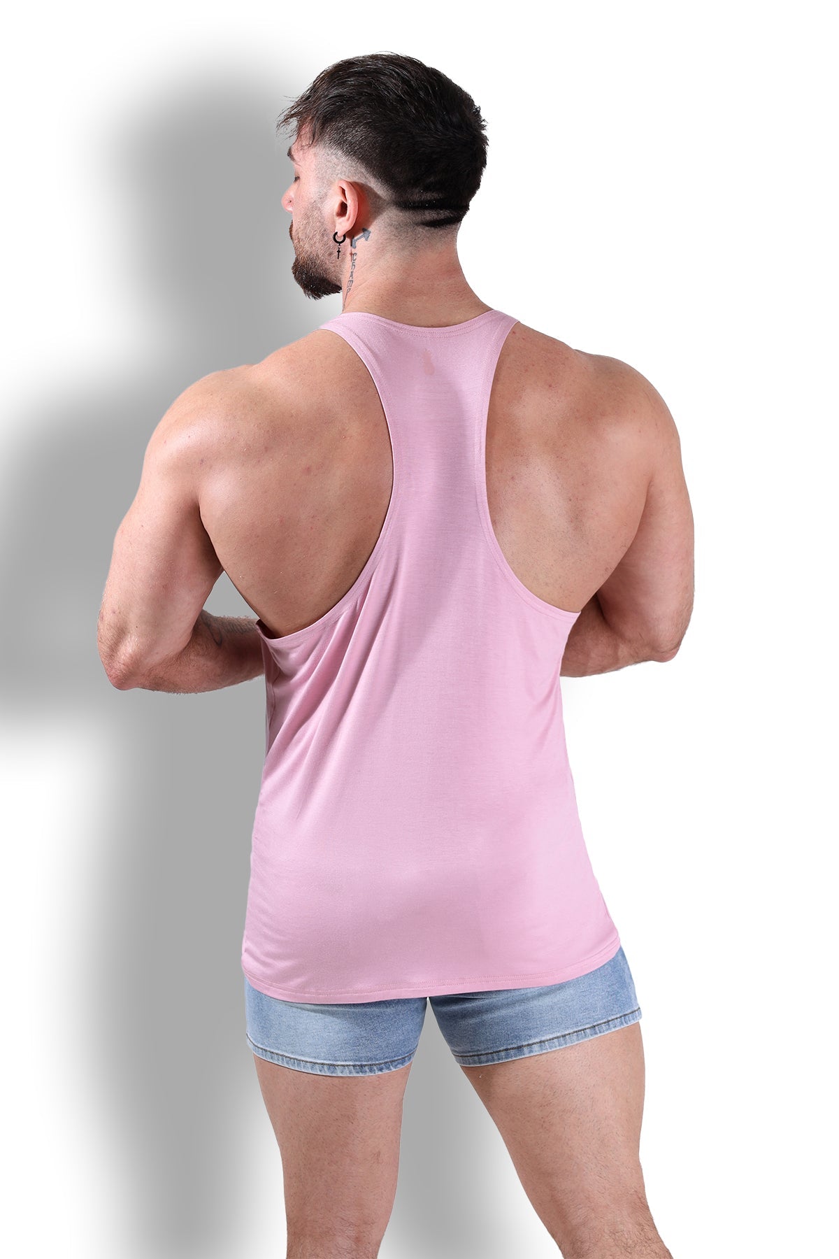 JJ Malibu Gym Bae Classic Workout Stringer - Pink - DealByEthan.gay loves JJ Malibu