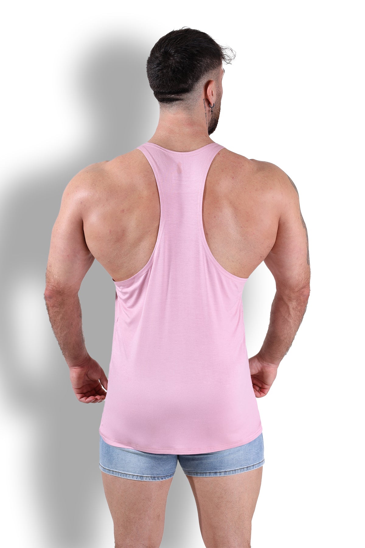 JJ Malibu Gym Bae Classic Workout Stringer - Pink - DealByEthan.gay loves JJ Malibu