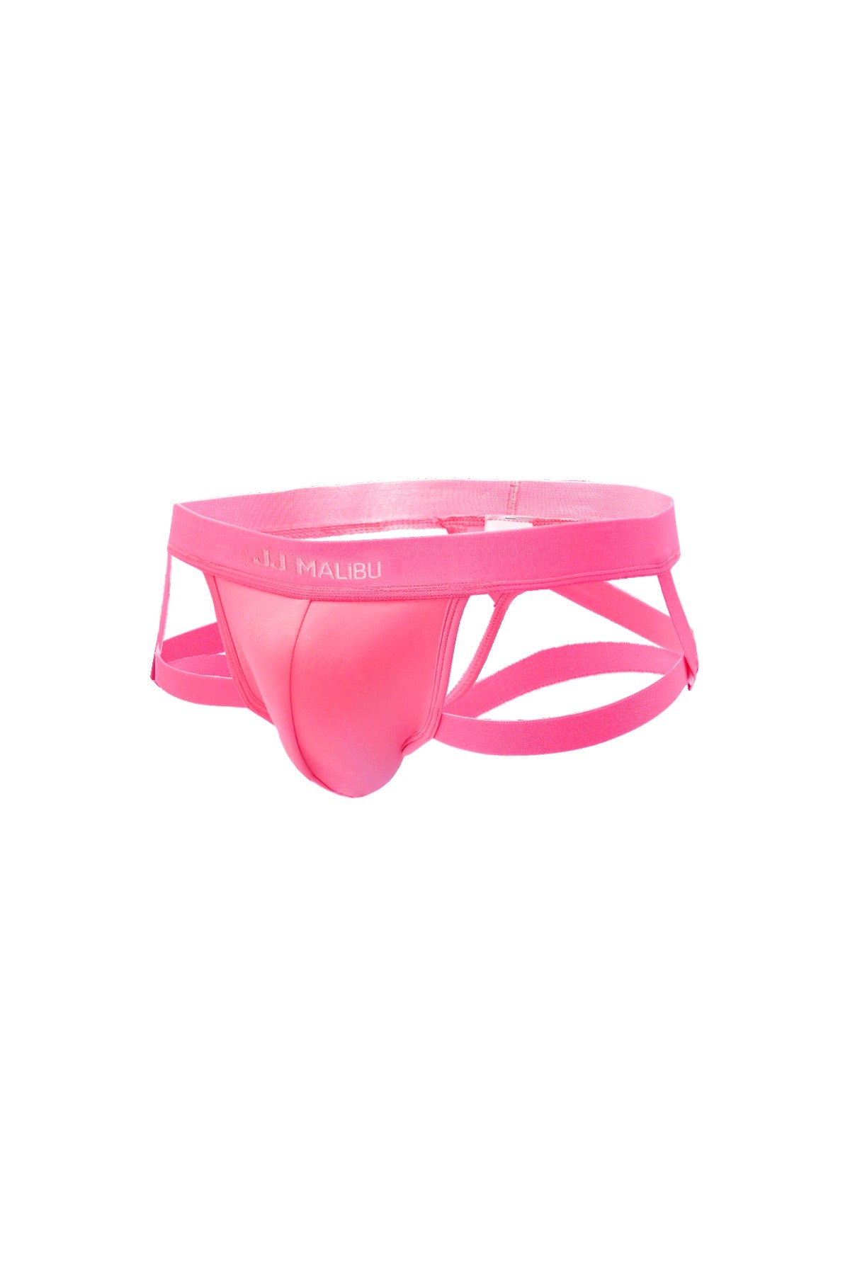 JJ Malibu Host-or-Travel Adjustable Jock Thong - Neon Pink - DealByEthan.gay loves JJ Malibu