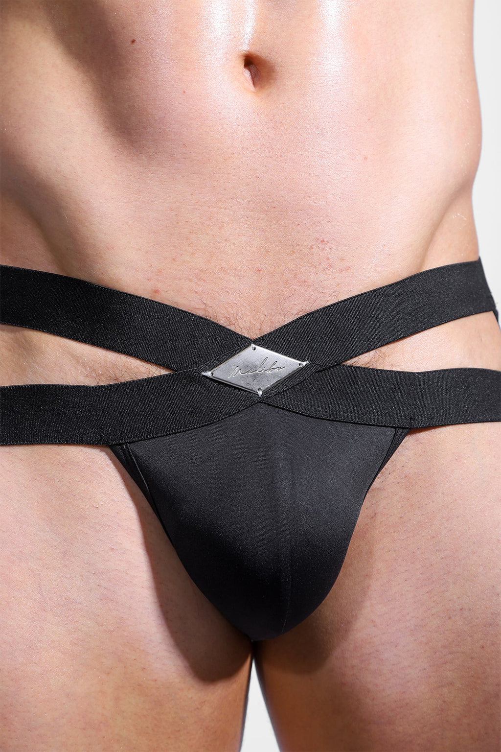 JJ Malibu Hustler Cross Jockstrap - Obsidian Black - DealByEthan.gay loves JJ Malibu