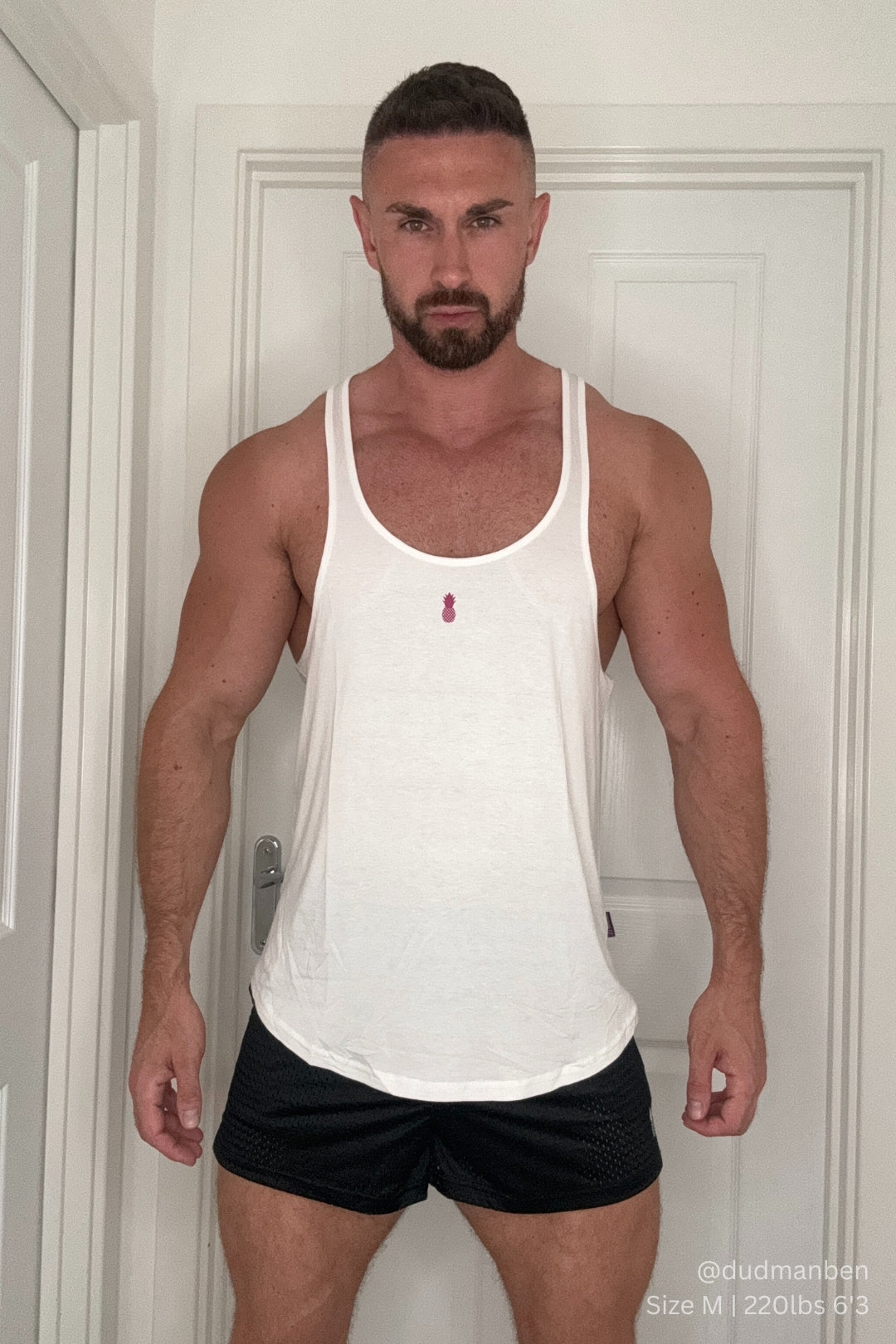 JJ Malibu JJ Classic Old-School Workout Stringer - White Salt - DealByEthan.gay loves JJ Malibu