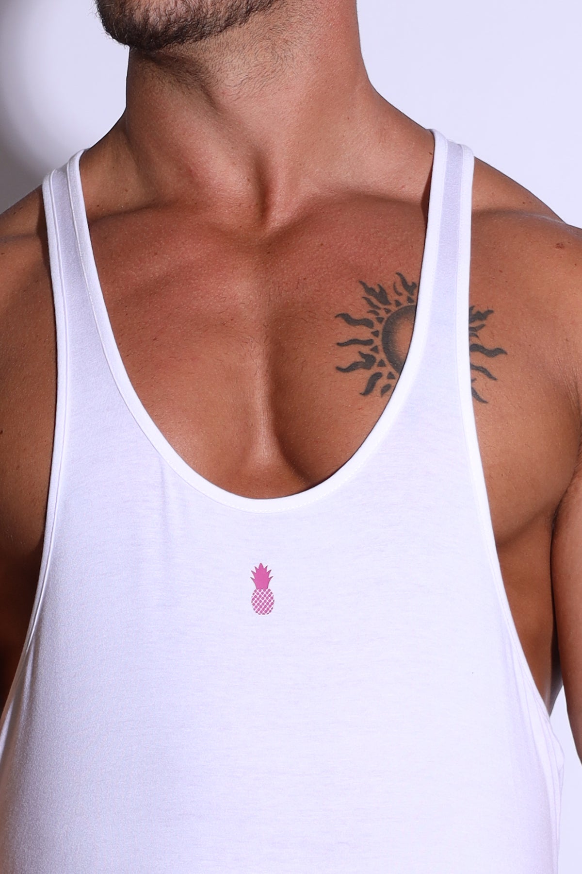 JJ Malibu JJ Classic Old-School Workout Stringer - White Salt - DealByEthan.gay loves JJ Malibu