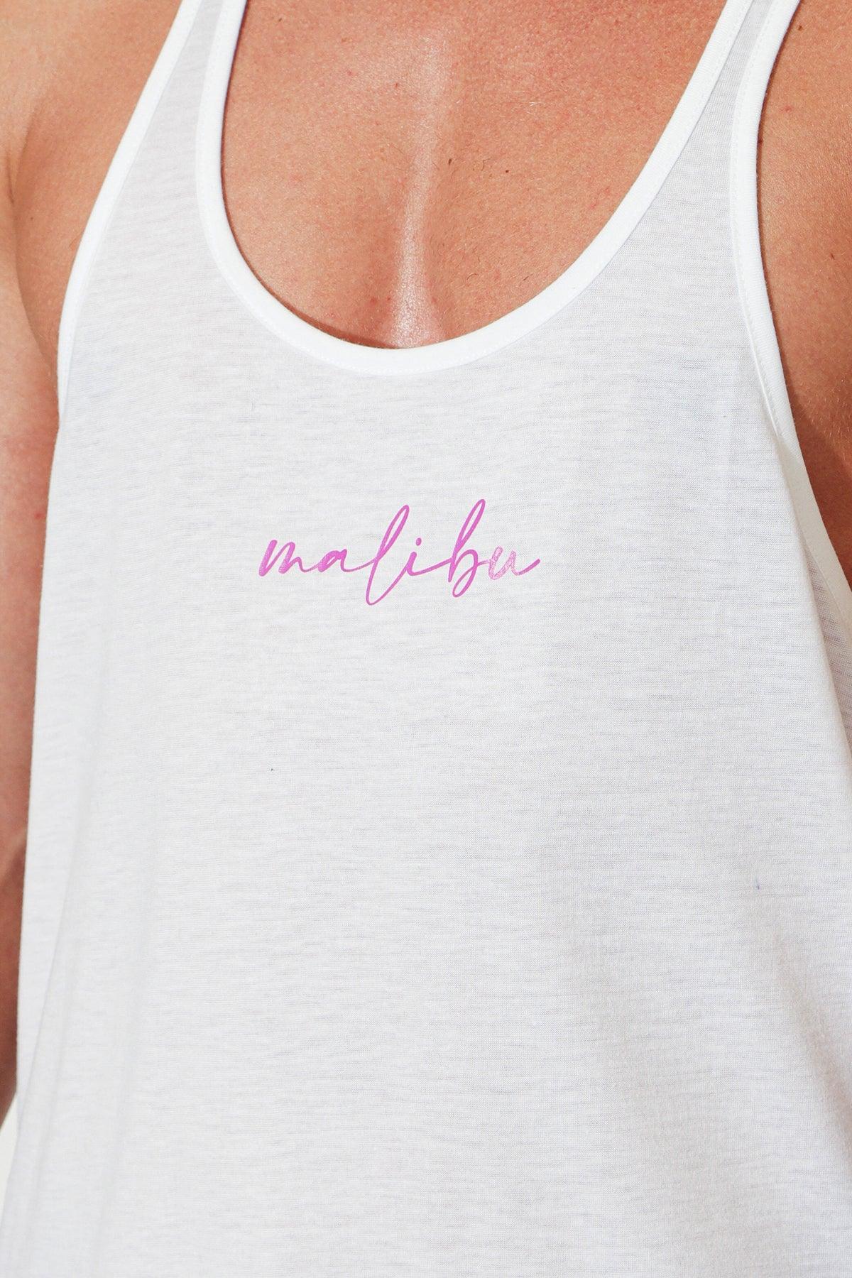 JJ Malibu JJ Classic Workout Stringer - White w/ Purple Logo - DealByEthan.gay loves JJ Malibu