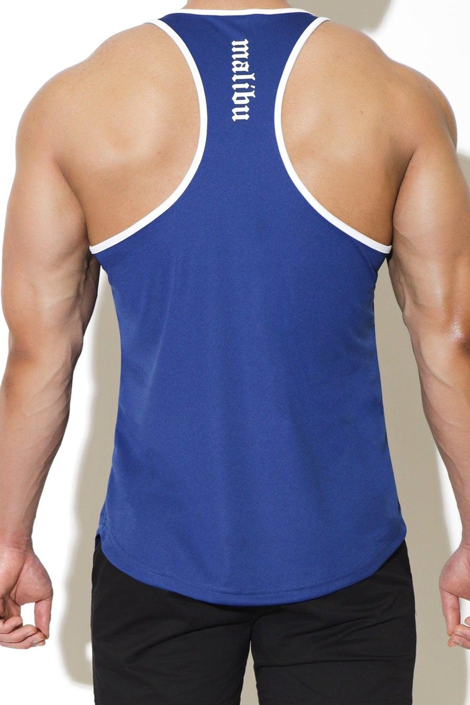 JJ Malibu JJ Cool-Dry Gym Stringer - Dark Blue w/ Skull Design - DealByEthan.gay loves JJ Malibu