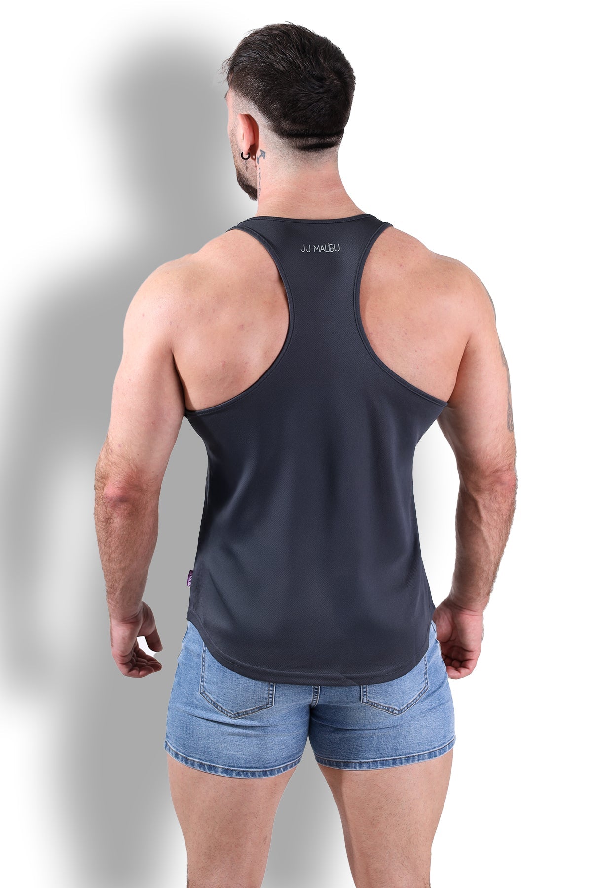 JJ Malibu JJ Cool-Dry Gym Stringer - Dark Grey - DealByEthan.gay loves JJ Malibu