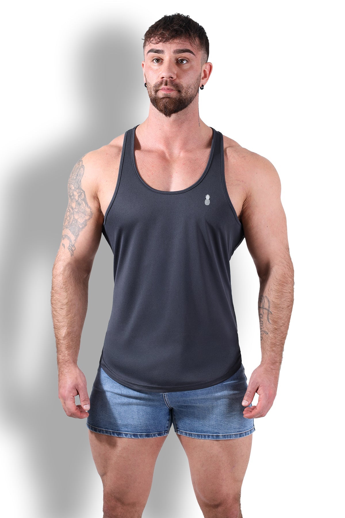 JJ Malibu JJ Cool-Dry Gym Stringer - Dark Grey - DealByEthan.gay loves JJ Malibu