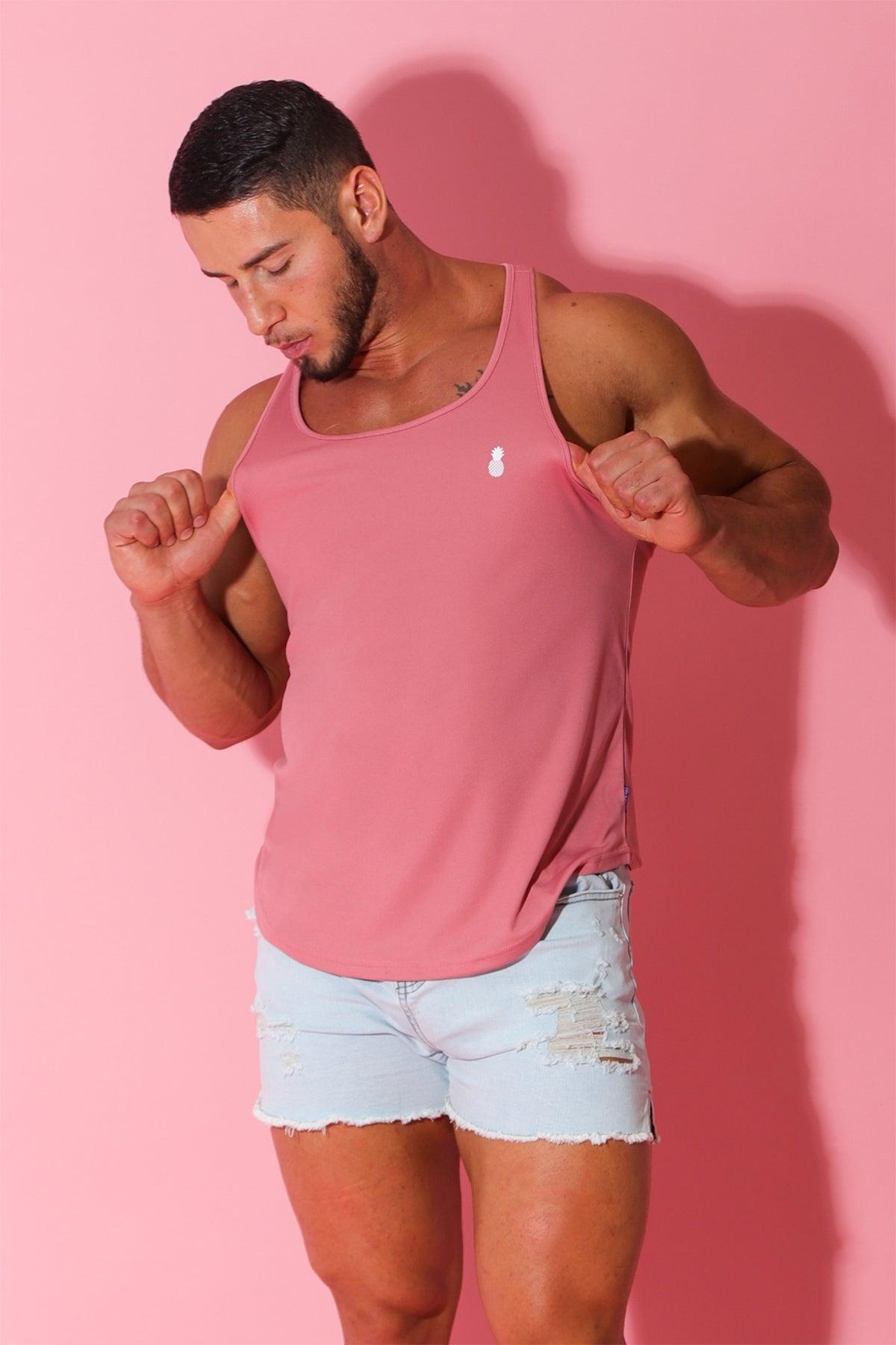 JJ Malibu JJ Cool-Dry Gym Stringer - Flamingo Pink - DealByEthan.gay loves JJ Malibu
