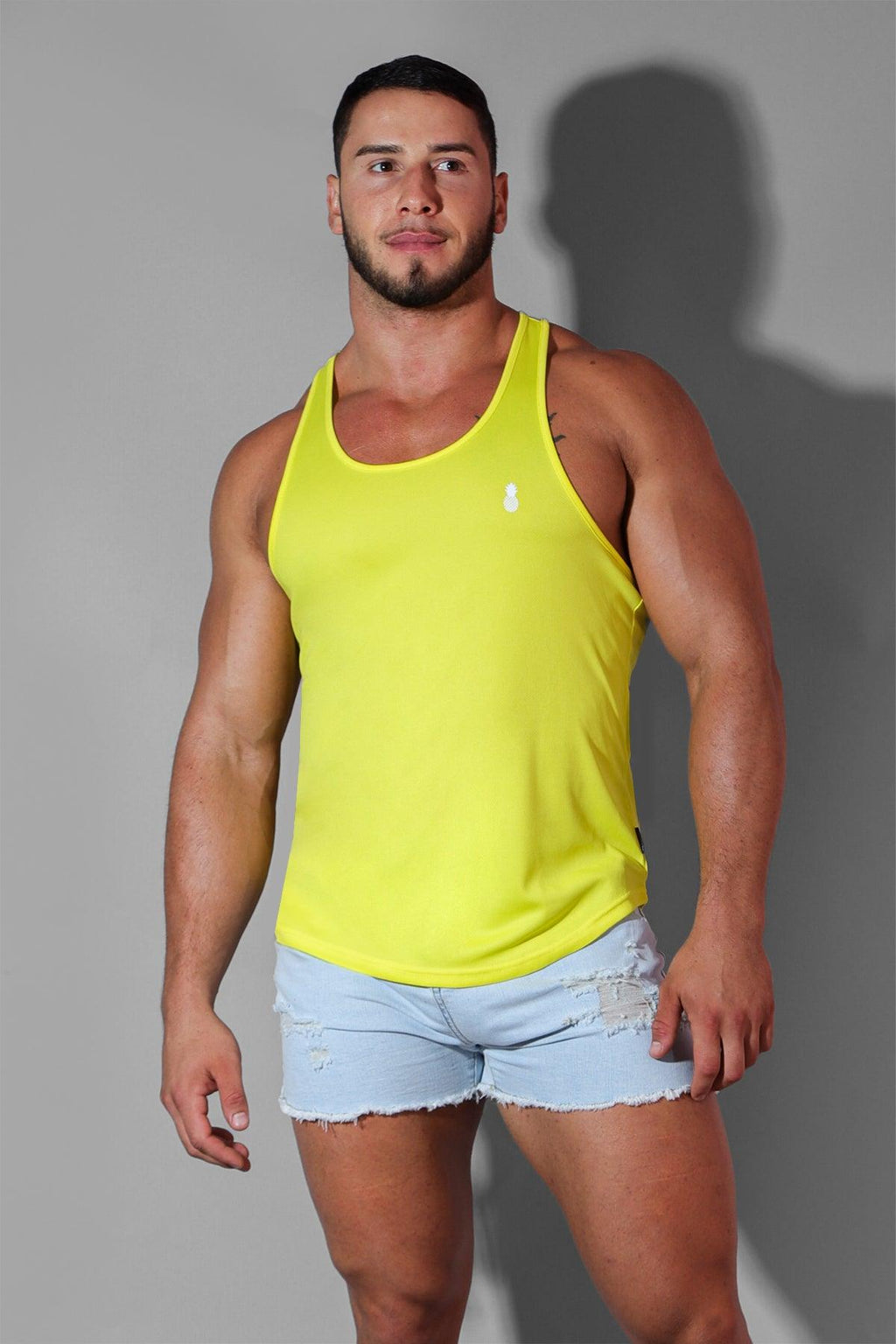 JJ Malibu JJ Cool-Dry Gym Stringer - Lemon Yellow - DealByEthan.gay loves JJ Malibu