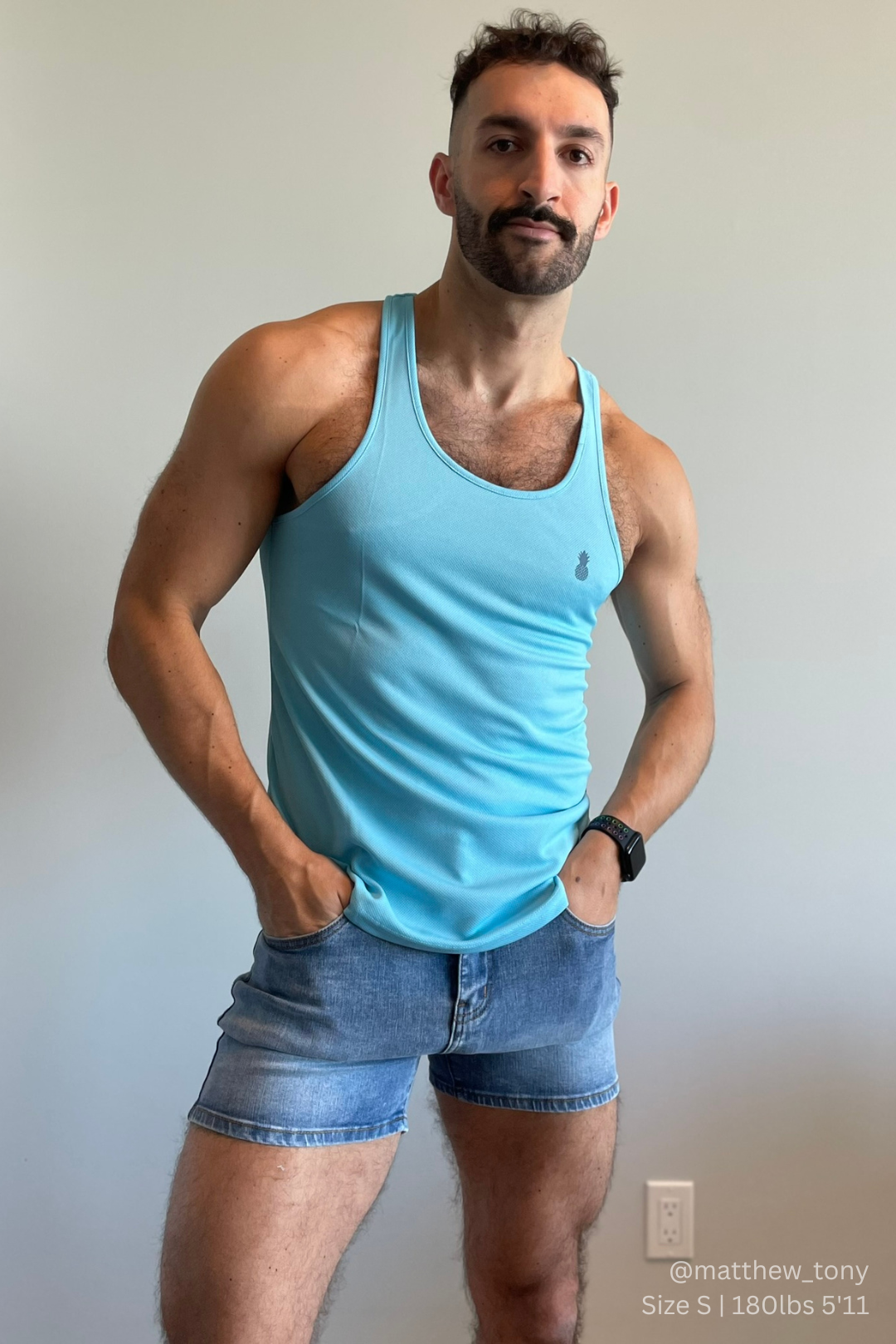 JJ Malibu JJ Cool-Dry Gym Stringer - Light Aqua - DealByEthan.gay loves JJ Malibu