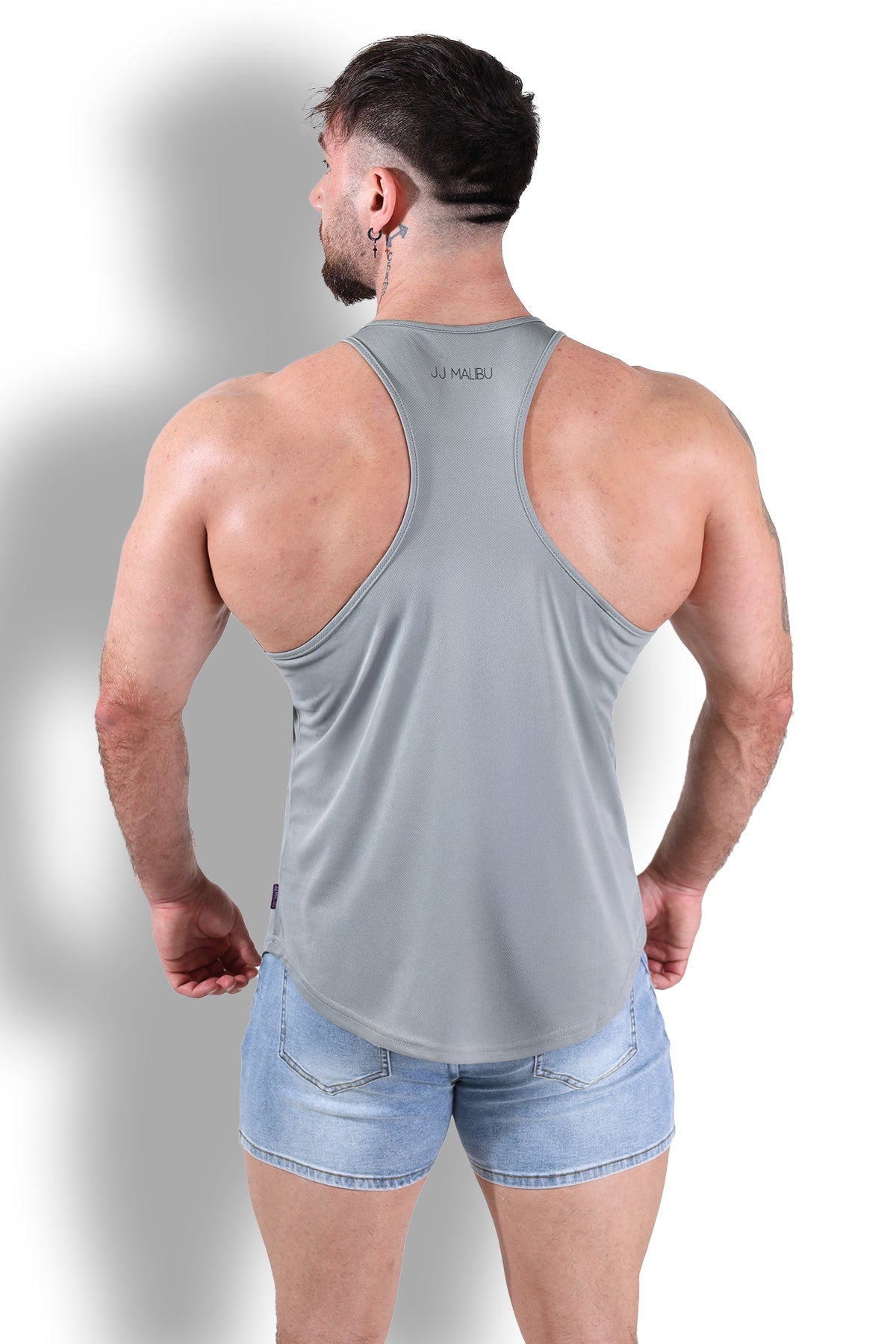 JJ Malibu JJ Cool-Dry Gym Stringer - Light Grey - DealByEthan.gay loves JJ Malibu