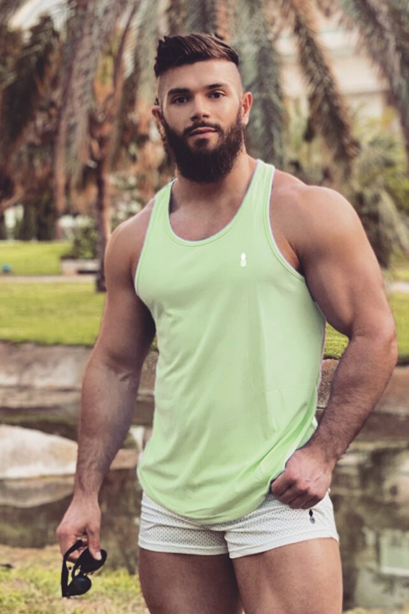 JJ Malibu JJ Cool-Dry Gym Stringer - Mint Green - DealByEthan.gay loves JJ Malibu