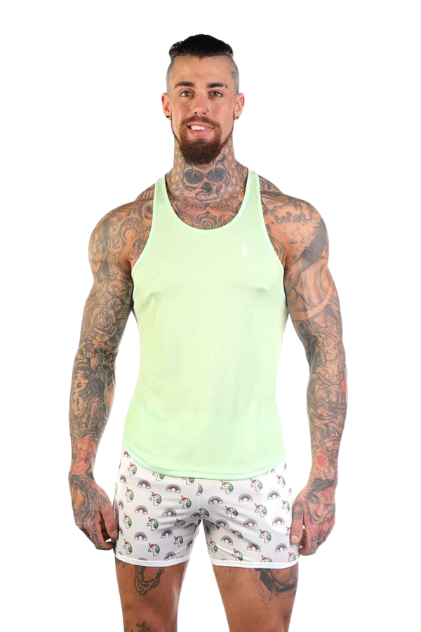 JJ Malibu JJ Cool-Dry Gym Stringer - Mint Green - DealByEthan.gay loves JJ Malibu