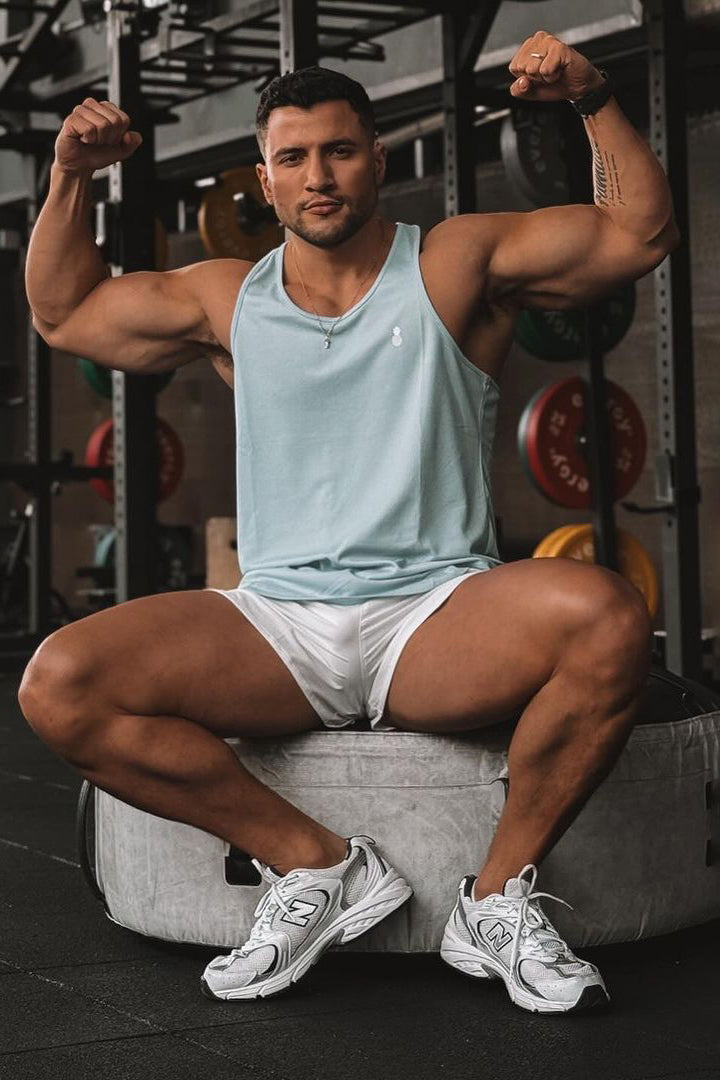 JJ Malibu JJ Cool-Dry Gym Stringer - Sky Blue - DealByEthan.gay loves JJ Malibu