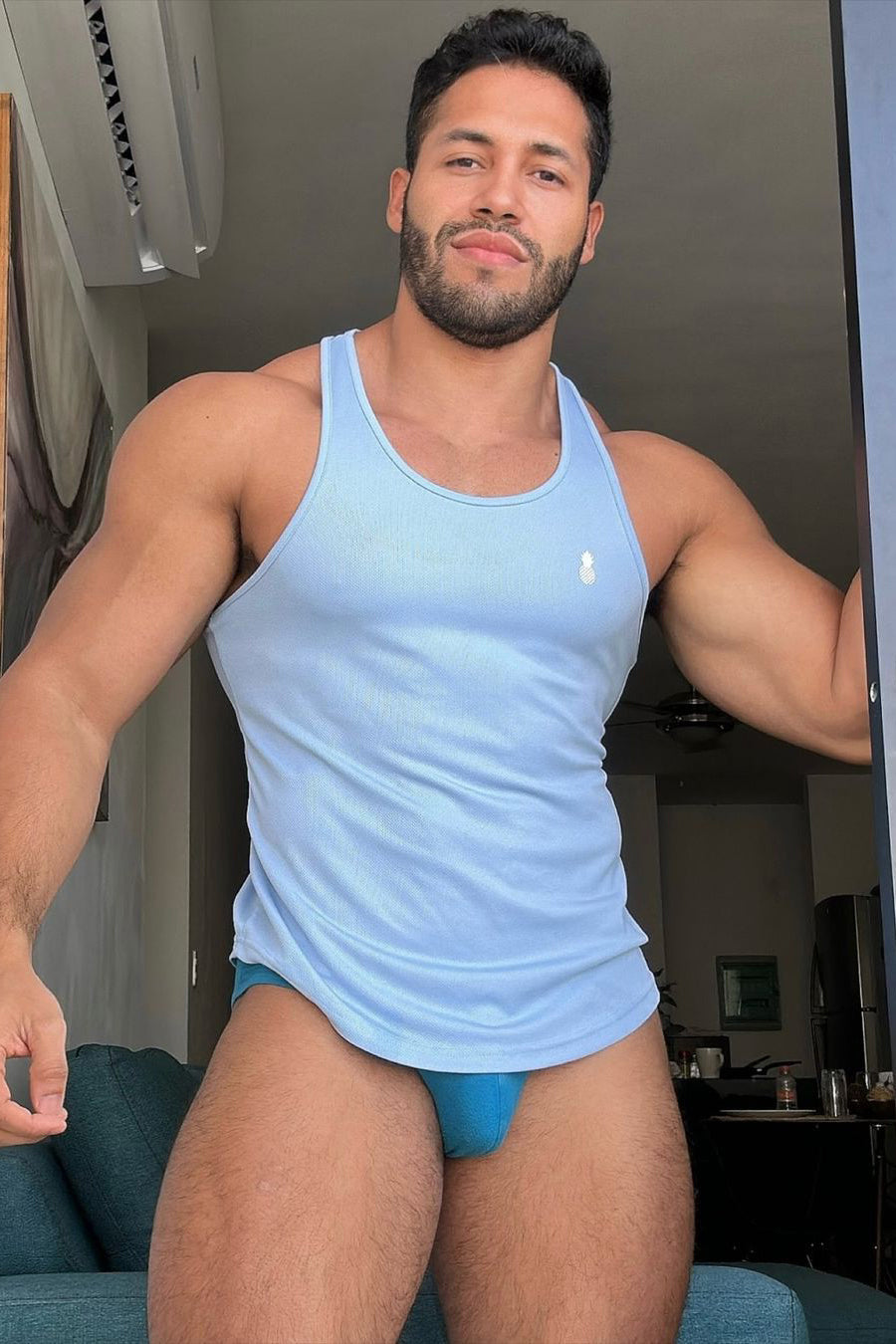 JJ Malibu JJ Cool-Dry Gym Stringer - Sky Blue - DealByEthan.gay loves JJ Malibu