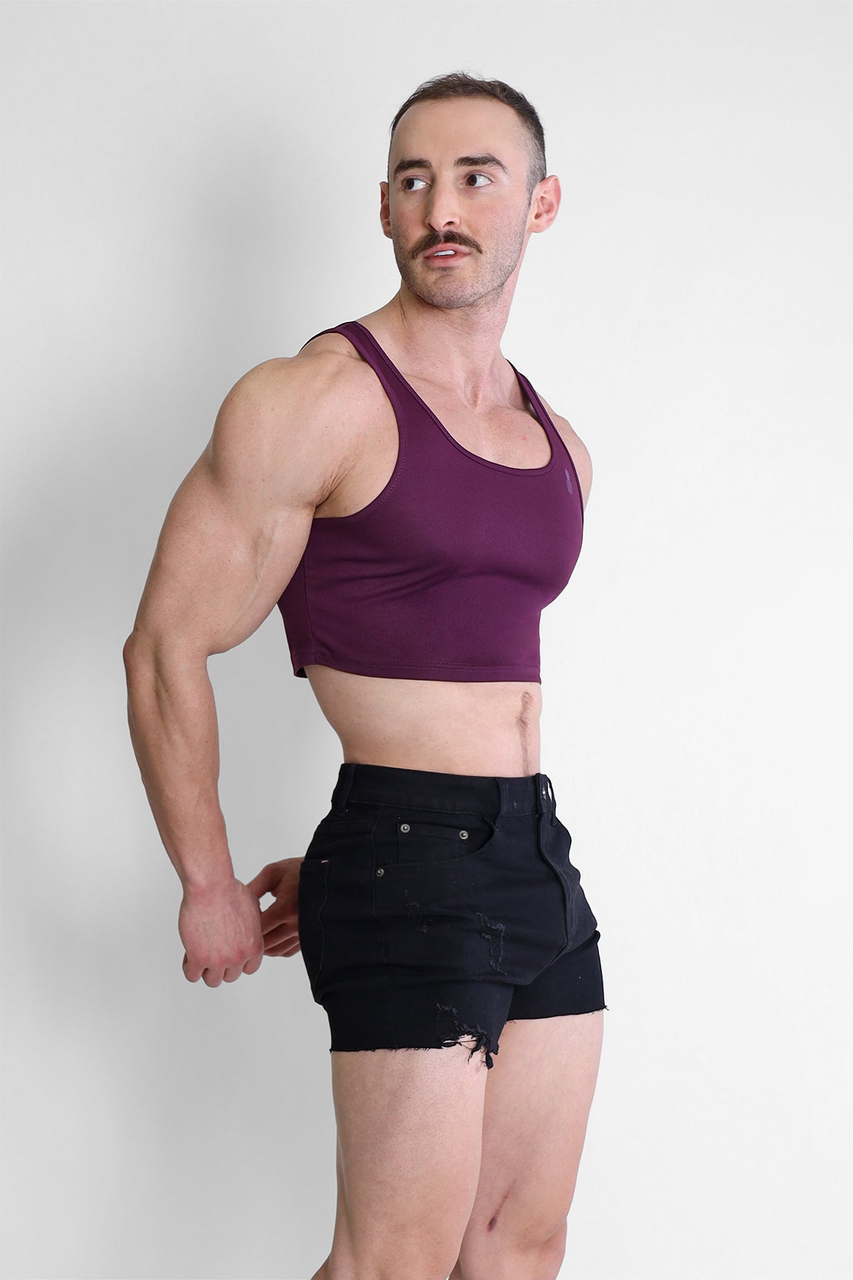 JJ Malibu JJ Sportliches Crop-Tanktop – Lila