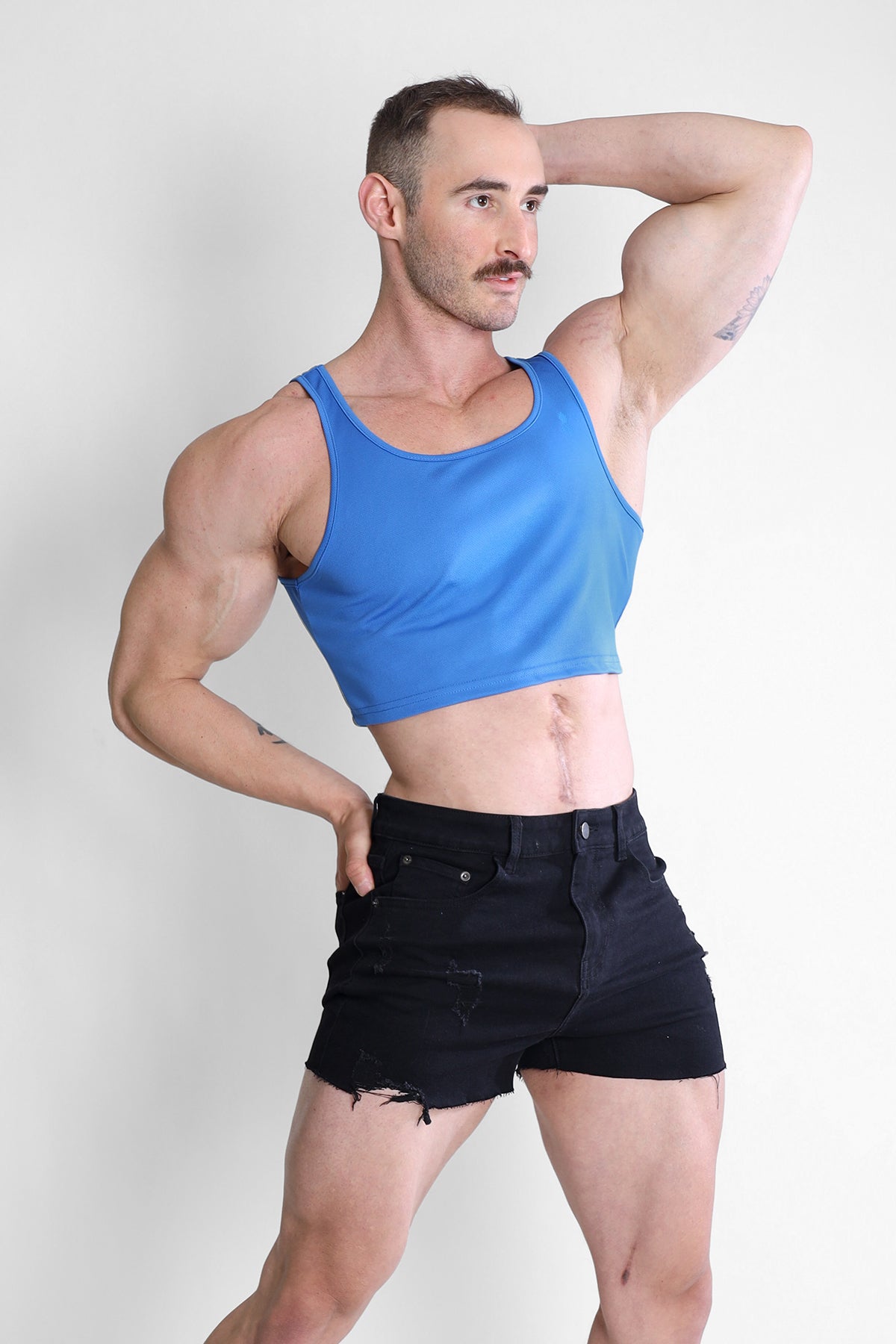 JJ Malibu JJ Sportliches Crop-Tanktop - Königsblau